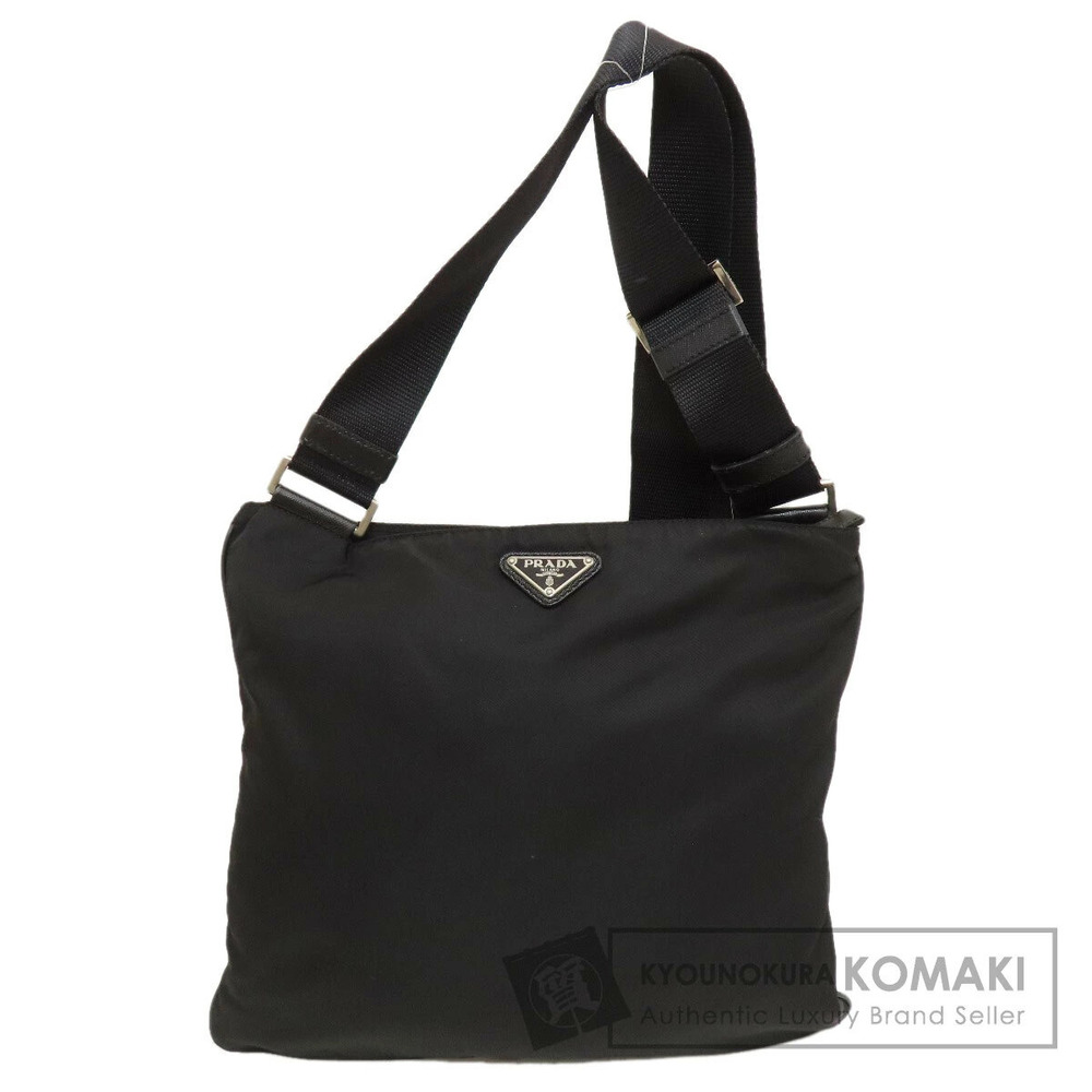Prada Tessuto Crossbody Bag black leather trim